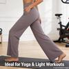 Lässige High Waist Straight Leg Hosen Lockere Tasche Yogahosen Damen Entspannte Passform Sporthosen