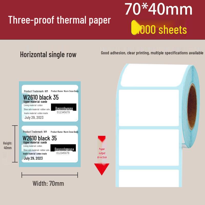 Waterproof Self-Adhesive Thermal Label Paper for ePacket Waybills, 100x150 Mm