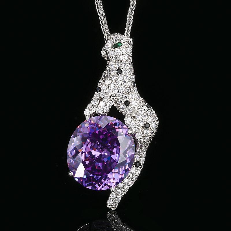 

Осенне-зимние украшения Имитация птичьего гнезда Оранжевое Ретро Леопардовый кулон Ожерелье Главный камень 18 * 20