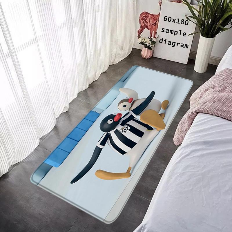 Door Mats Cute Pingu Penguin Interior Foot Rug Welcome Floor Mat for Entryway Soft Hallway Carpet Kitchen Rugs Fluffy Home Decor