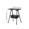 Camp Table Foldable Desk Portable with Adjustable Legs Mesh Pocket for Backyard BBQ Beach