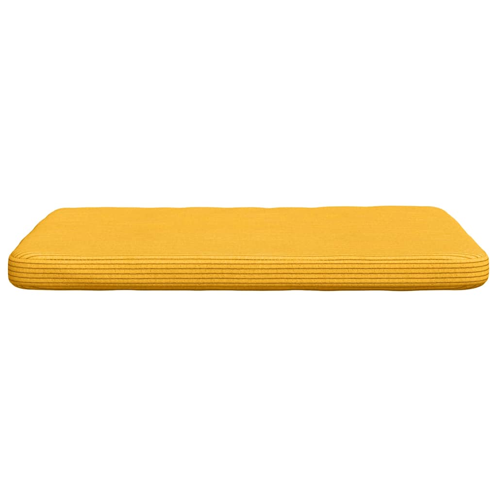 Seat Cushions 4 pcs Light Yellow 40 x 40 x 3 cm Cord Fabric