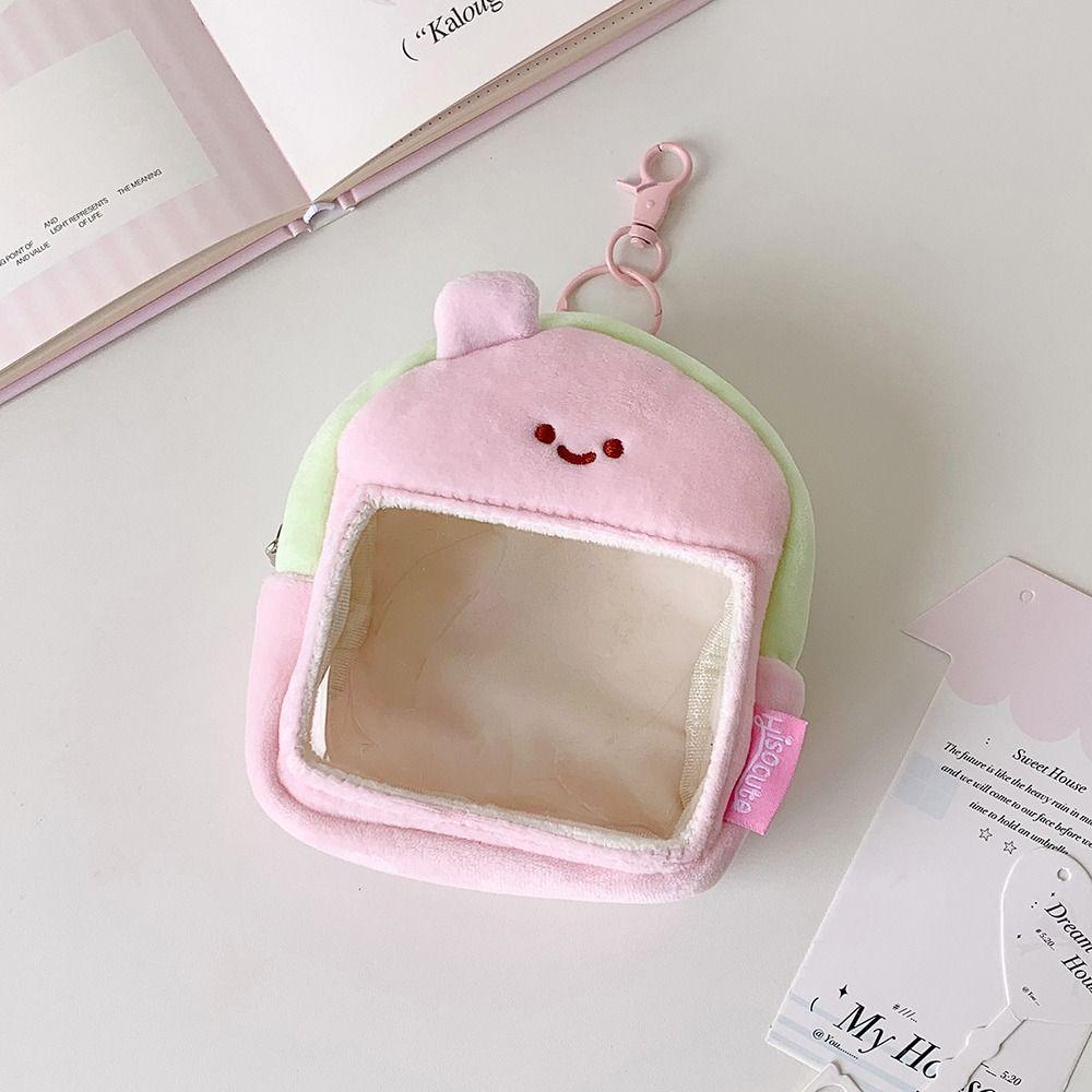 Plüschpuppen-Schutzhülle mit Klarsichtfenster Puppen-Display-Tasche Tragbare Hänge-Aufbewahrungstasche Geschenk