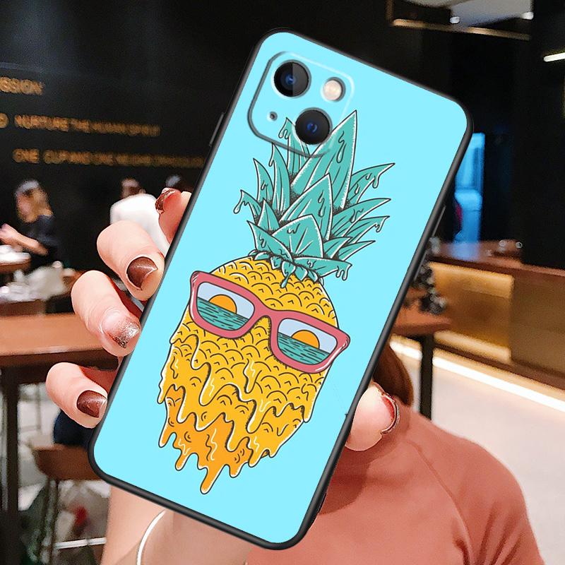 Tropical Pineapple Phone Case For iPhone 16 Pro Max 15 14 13 12 11 Pro Max Plus 12 13 Mini XR 16e Funda Cover