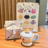 Adorable Rabbit Ceramic Mug Set: Birthday Gift for Girls - Couple Style Souvenir Water Cup with Gift Box
