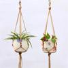 Flower Pot Hemp Rope Hanging Net Straw Macrame Plant Hanger Flower Pot Garden Holder Legs Hanging Rope Basket Balcony Decor
