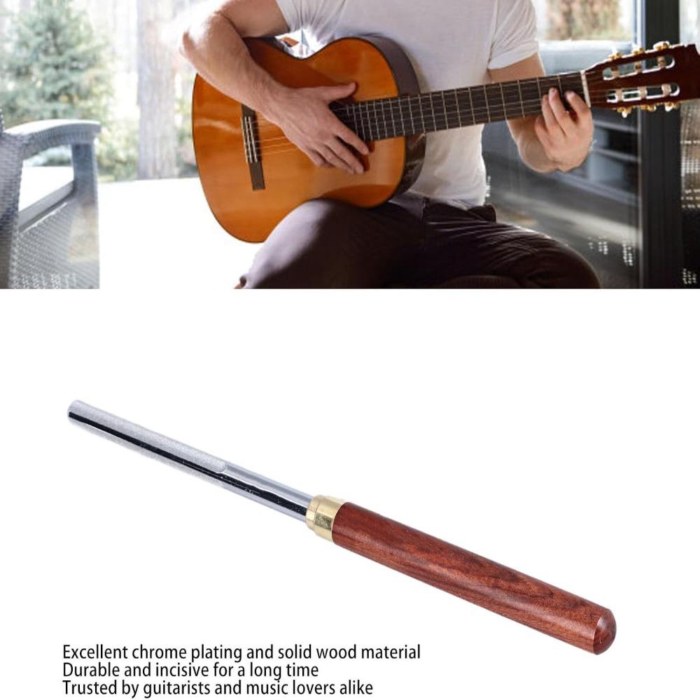 Silver+Wood Color Fret Dressing File Stainless Steel Luthier Repair Tool  For Guitarists