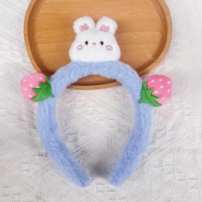 Cartoon Plush Headband: Cute Hair Accessory for Women & Kids, Perfect for Face Washing