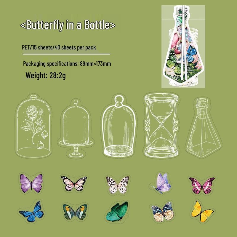 

Momo PET Sticker Pack: Little World in a Bottle - 4 Bottle-Themed Decorative Styles