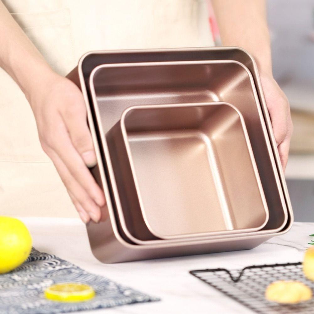Non-Stick Cake Mold Deepen Baking Tray Multifunctional Square Bread Baking Pan  Kitchen