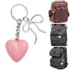 Trendy Heart Bowknot Keychain Unique Keyring Trendy Bag Decoration Female Fashion Jewelry Pendant Accessory for Women