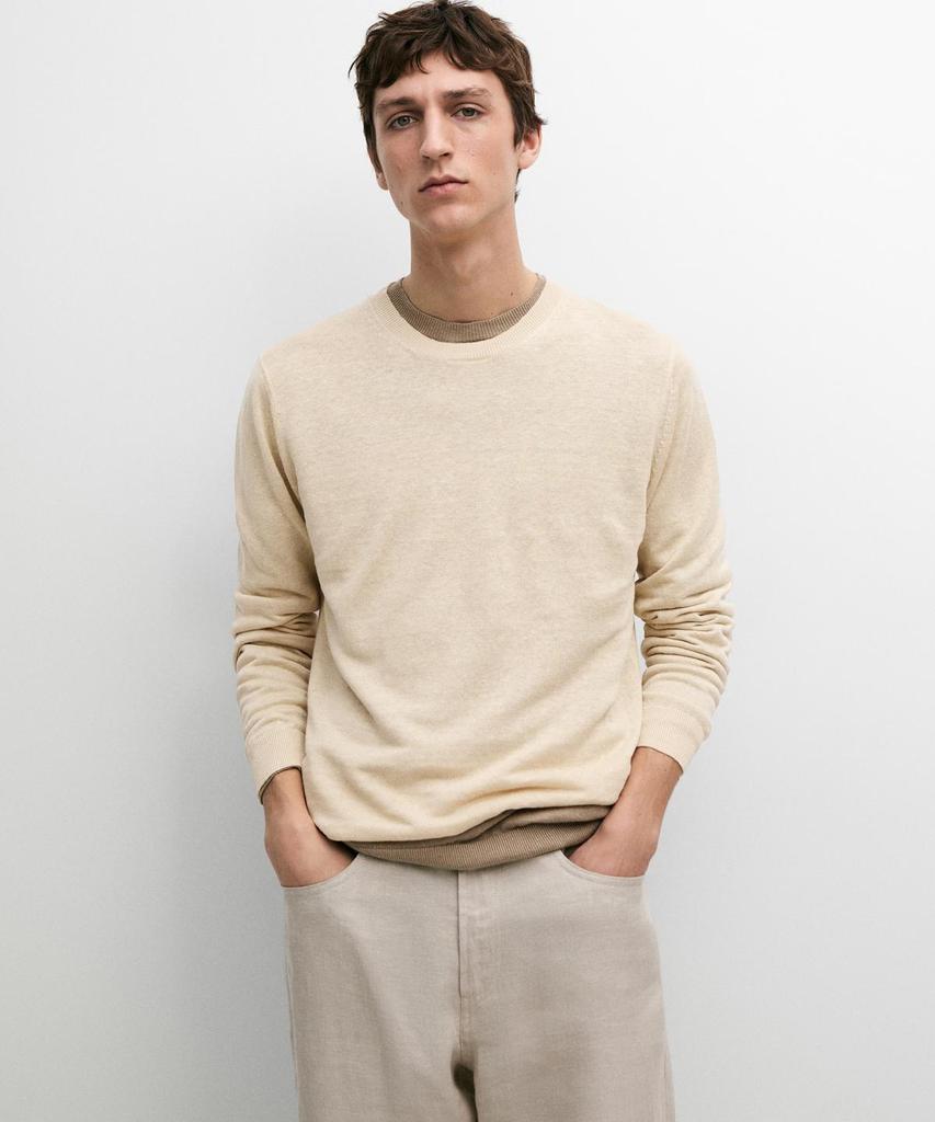 Masimodutti Linen Round Neck Knit