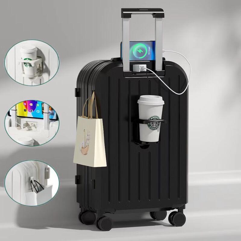 ZouYou Hardside Travel Suitcase with USB & Cup Holder 20 inch