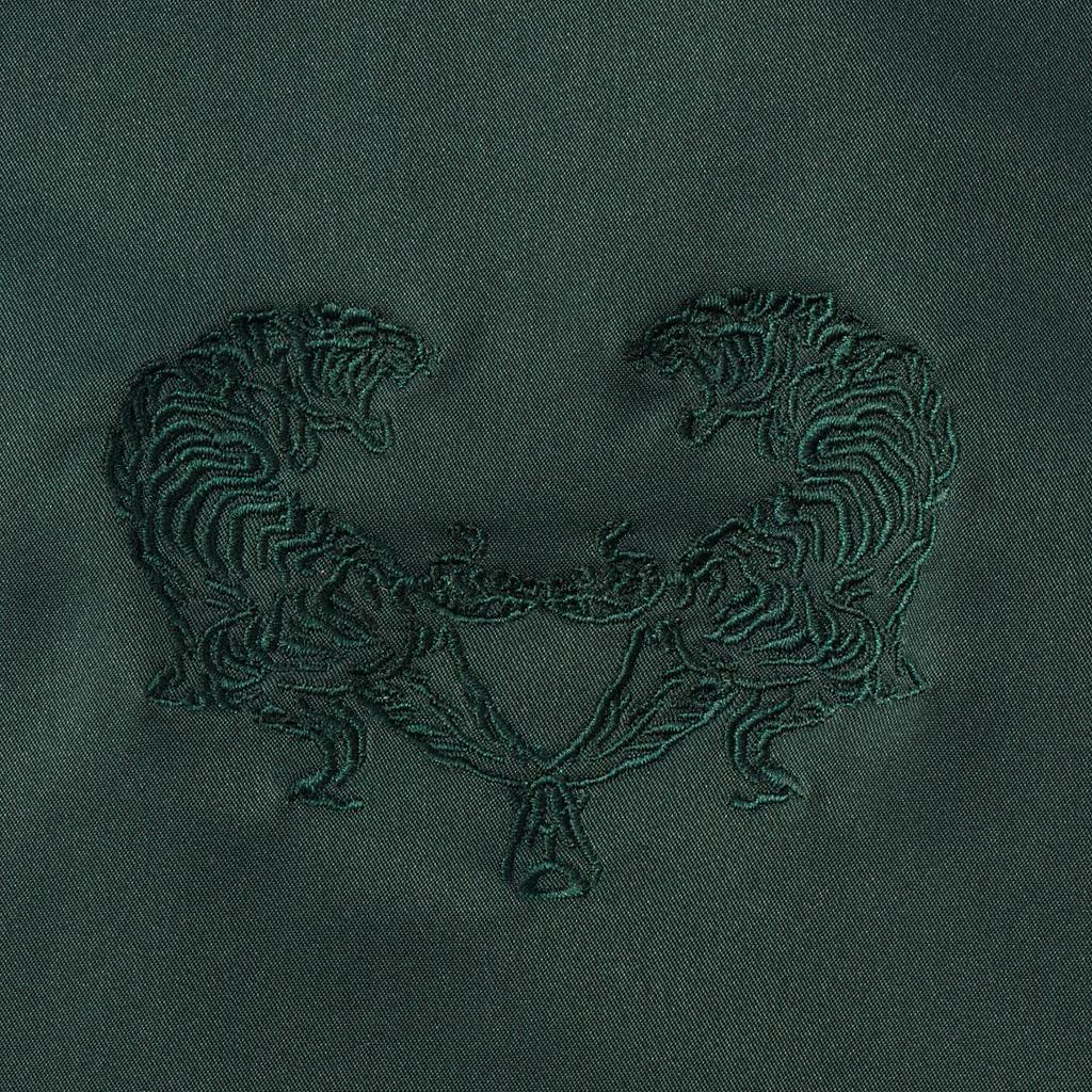 Onitsuka Tiger Solid Color Zipper Long Sleeve Multi Pocket Jacket Unisex jackets Dark-Green 2183B192-300