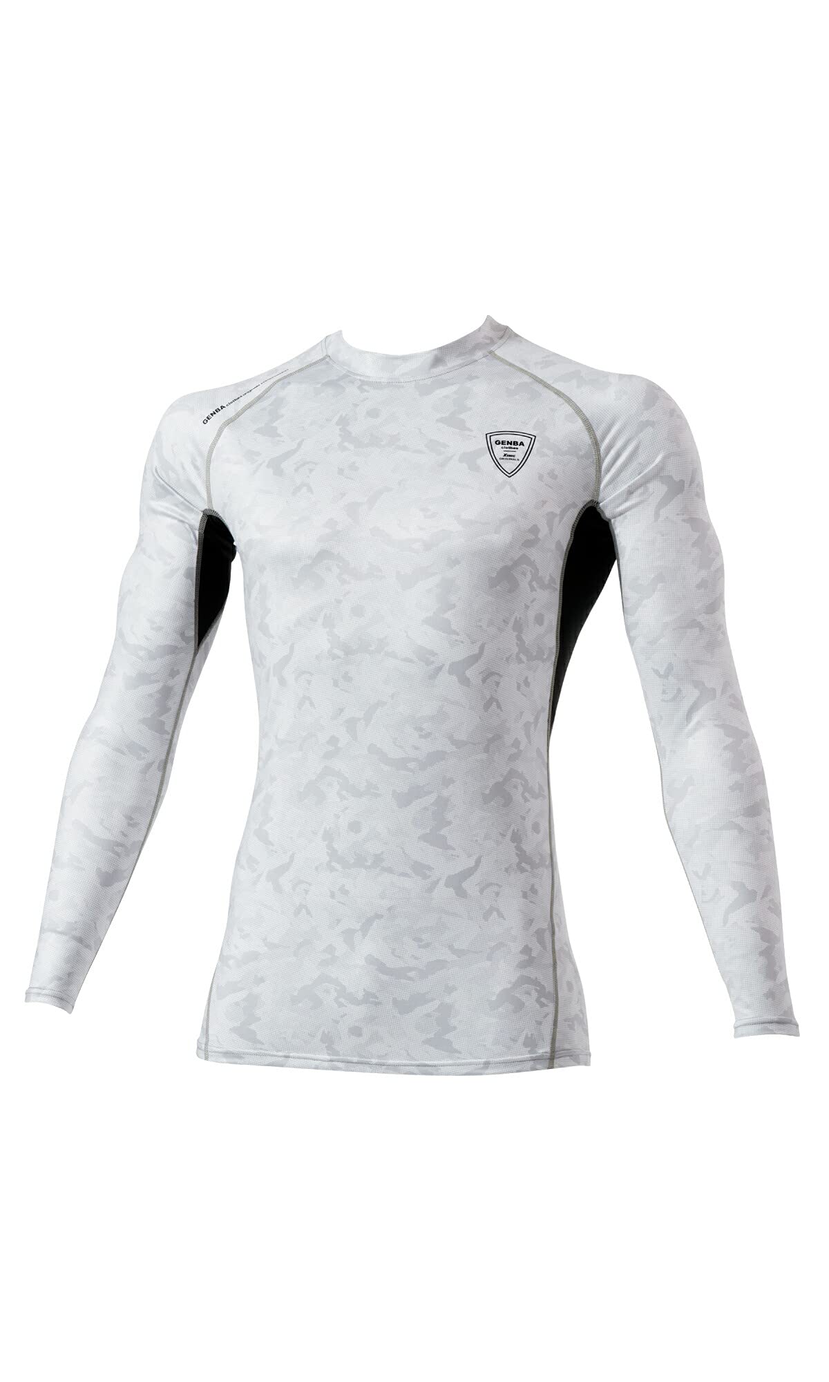 

XEBEC Компрессионная футболка с длинным рукавом Тонкая рабочая одежда с камуфляжным принтом-наклейкой Серебристый Размер 6630, Влагоотводящая, Быстросохнущая, Дезодорирующая,