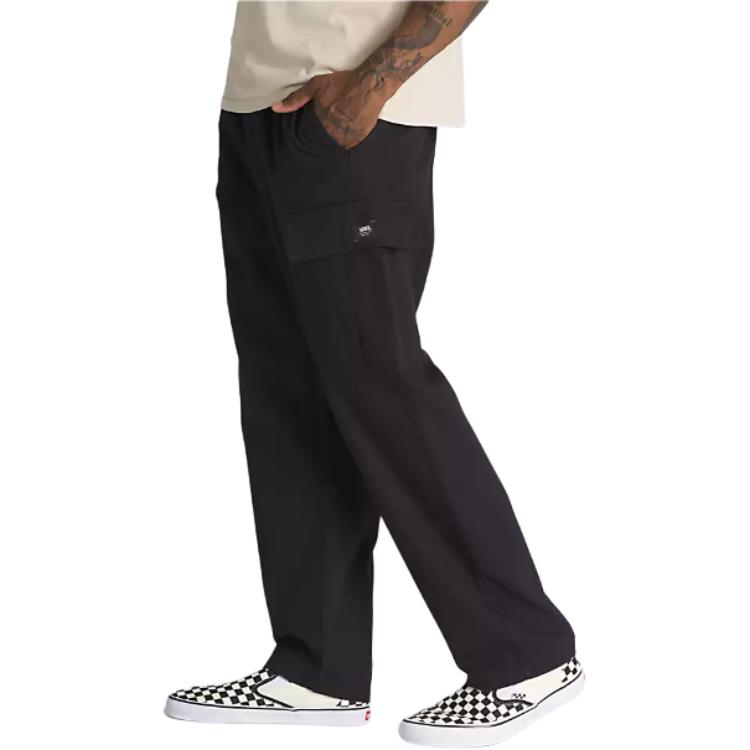 Vans Solid Color Loose Straight Leg Cargo Pants Unisex Pants Black VN0005Z1BLK