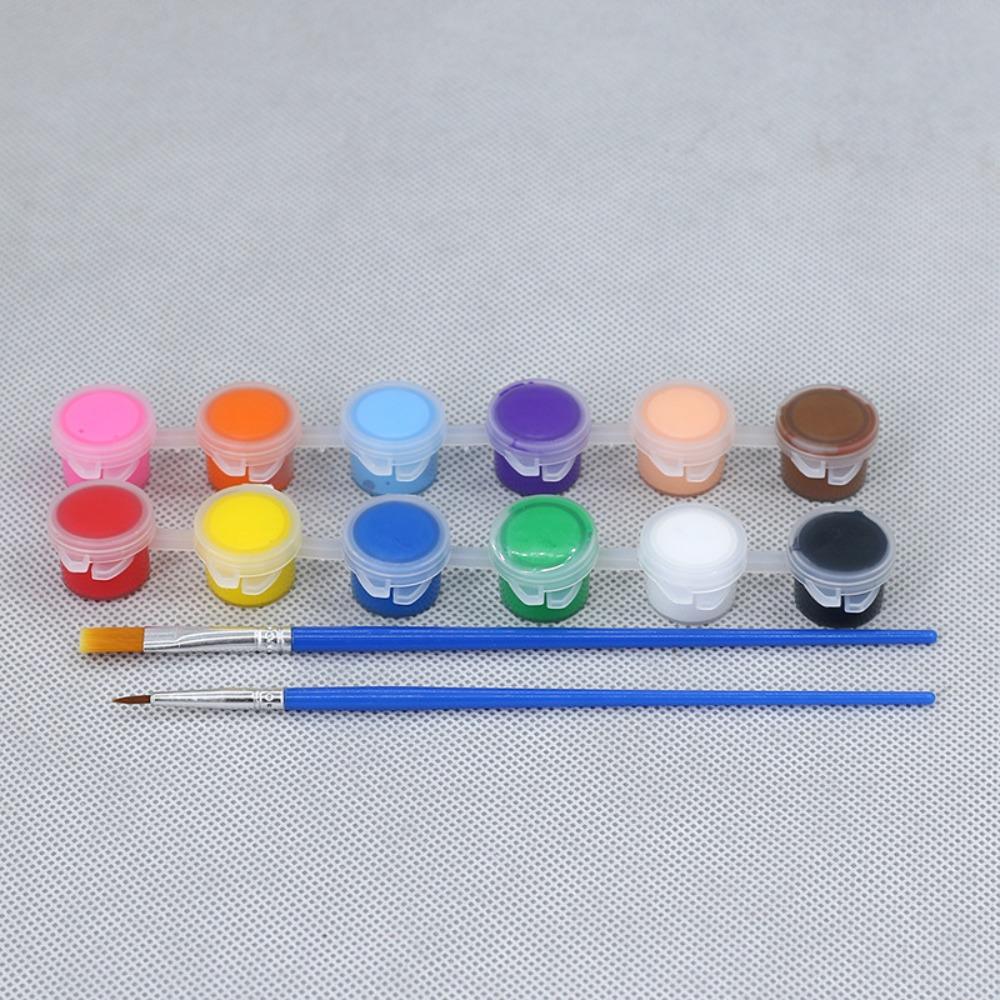 Selbstgemachtes Acrylpigment mit Palette Bastelfarben Farbe 12 Farben Acrylfarben-Set Kinder