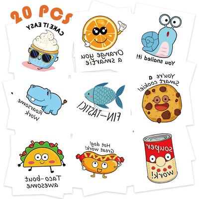 Cartoon Encourages Pun Tattoo Stickers Waterproof Party Gift Funny Fun Temporary Face Stickers