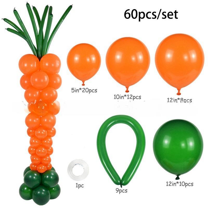 Easter Balloon Wreath Arched Rabbit Theme Party Background Arrangement Scene Decoration Colorful Latex Cross