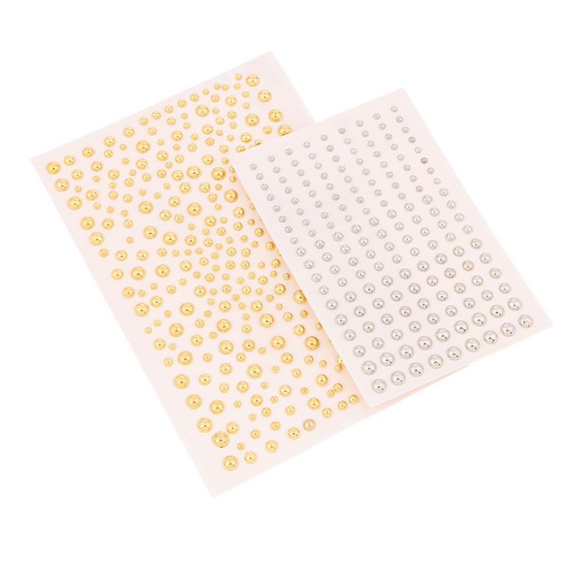 1Sheet Gold/Silver Non Piercing Lip Nails Sticker Self Adhesive Waterproof Fake Lip Nail Eyebrow Nose Nail Belly Button Jewelry