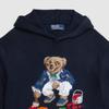 Polo Ralph Lauren SS24 Bear Pattern Letter Hoodie Long Sleeve Knit Sweater Men Sweater Dark-Blue MNPOSWE16821783-410