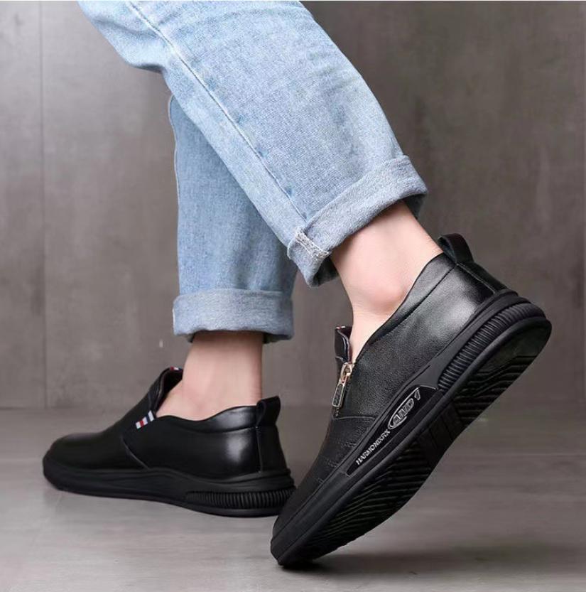 Men's Leather Shoes In Spring And Autumn Breathable Formal Casual Shoes