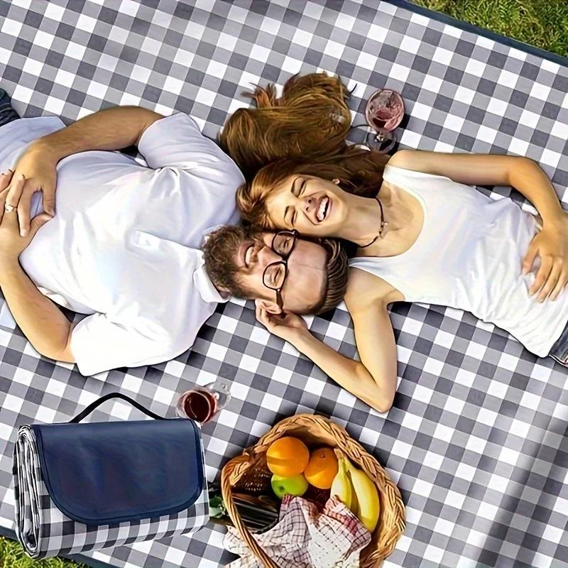 Piknik Örtüsü | Plaj Matı | İç ve Dış Mekan Piknik Örtüsü, 80" x 57" Kum Geçirmez ve Su Geçirmez Büyük Plaj Matı Seyahat için Bir Zorunluluk