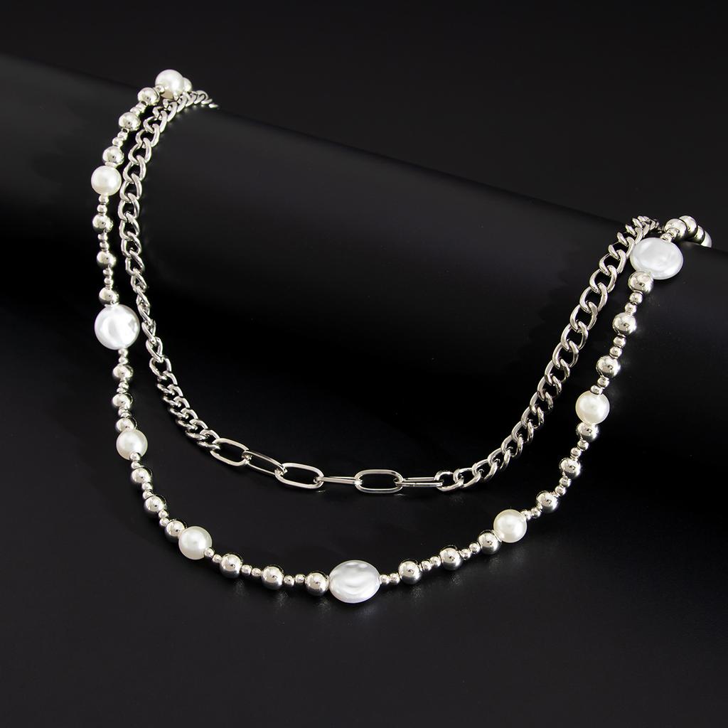 European and American Hip-hop Pearl Splicing Trouser Chain High-end Boys Hip-hop Niche Men's Jeans Waist Chain Accessories