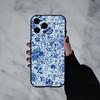 B-blue and W-white China Phone Case For iPhone 17pro,16,15,14,13,12,11 Plus,Pro Max,XS,Soft Silicone Black Cover