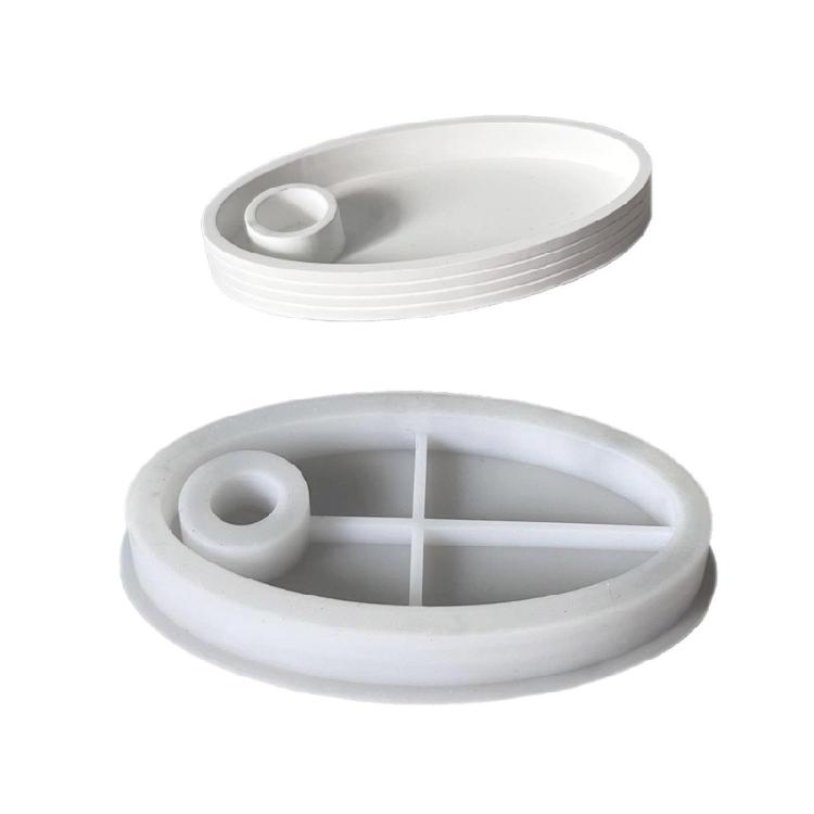 

Artistic Oval Candle Holder Silicone Mold With Easy Release Design For DIY Creation And Decorative Displays 1
