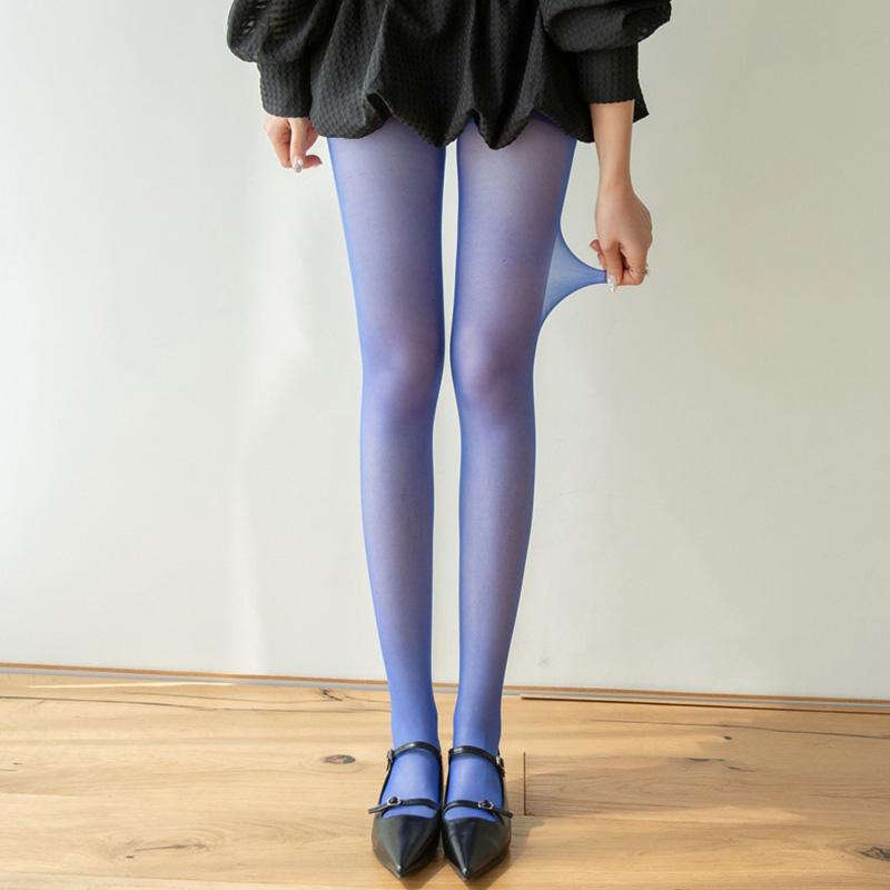 1Pair Nylon Disposable Silk Stocking Candy Color Ultra-thin Stockings Summer Long Tube Socks Hand torn Work Sock Pantyhose