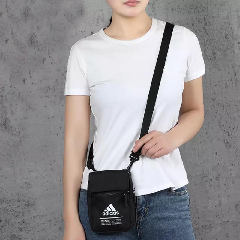 Adidas Polyester Shoulder Bag Regular Unisex Black Adidas FM6874