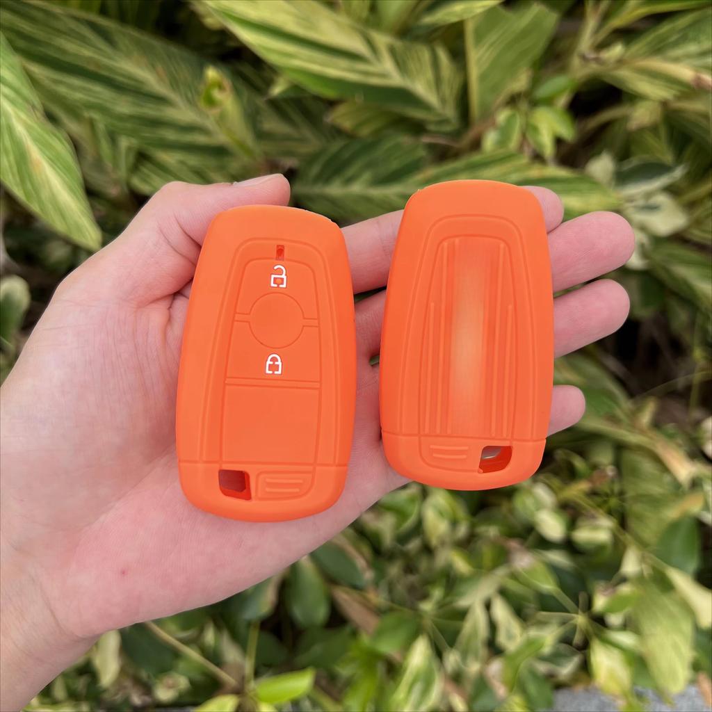 Siliconen Auto Sleutel FOB Afstandsbediening Hoes Buidel Houder Voor Ford Raptor 2018 Ecosport Ranger Raptor 2 Knops Smart Keyless Accessoires