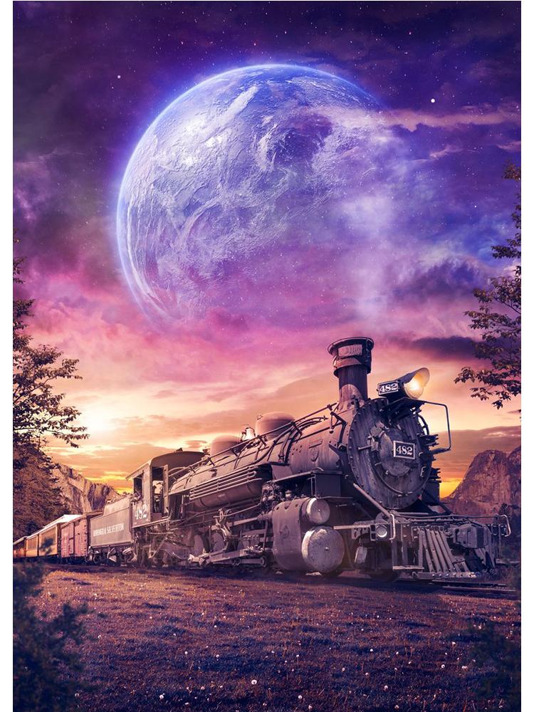 Modern Space Planet Colorful Posters Canvas Painting Anomaly Landscape Nordic Wall Art Picture For Living Room Home Decoration