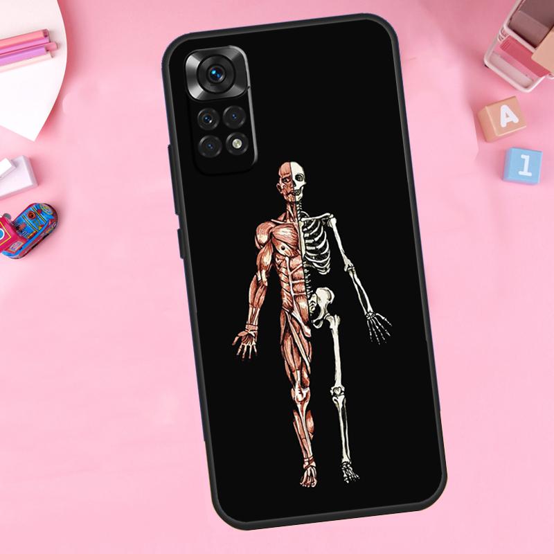 Skeleton Art For Xiaomi Redmi Note 14 10 11 12 13 15 Pro Plus Phone Case For Redmi 15 15C 14C 12C 10C 13C