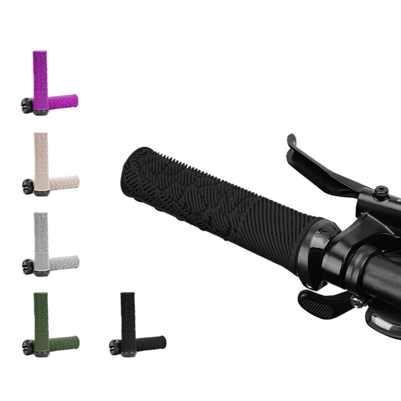 1Pair Ergonomic Bicycles Handle Grips Replacement Rubber Shock Absorption Handlebar Cover Easy to Installation