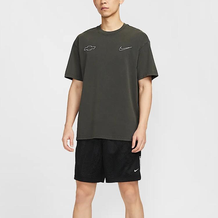 Nike Devin Booker Knitted Loose Casual Comfortable Soft Short Sleeve T-Shirt Men Tops Coal-Black HV6691-060