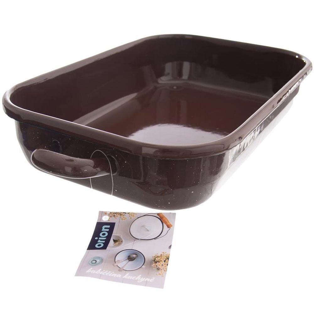 Rechteckige emaillierte Bratreine BRAUN 2,2 l, 34x18,5x6,5 cm