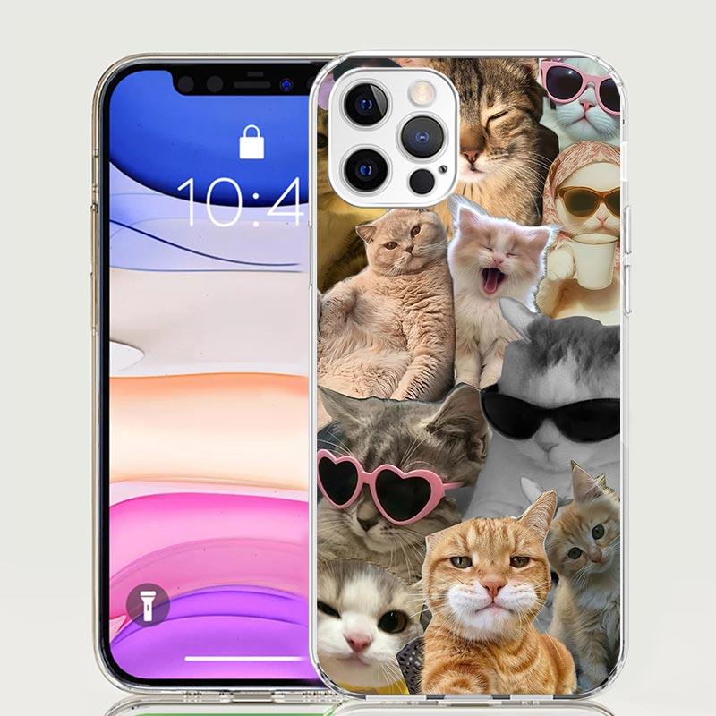 

Crying Cat Memes Phone Case For iPhone 17 Air 16 15 Plus 11 14 Pro Max 13 Mini 12 7 8 + SE Pattern Art Customized Cover 17 Air 1 iPhone 12 (12 Pro)