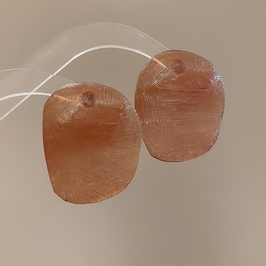 Silver Needle Geometric Irregular Resin Y2K Earrings - Retro Stud Ear Accessories for Women