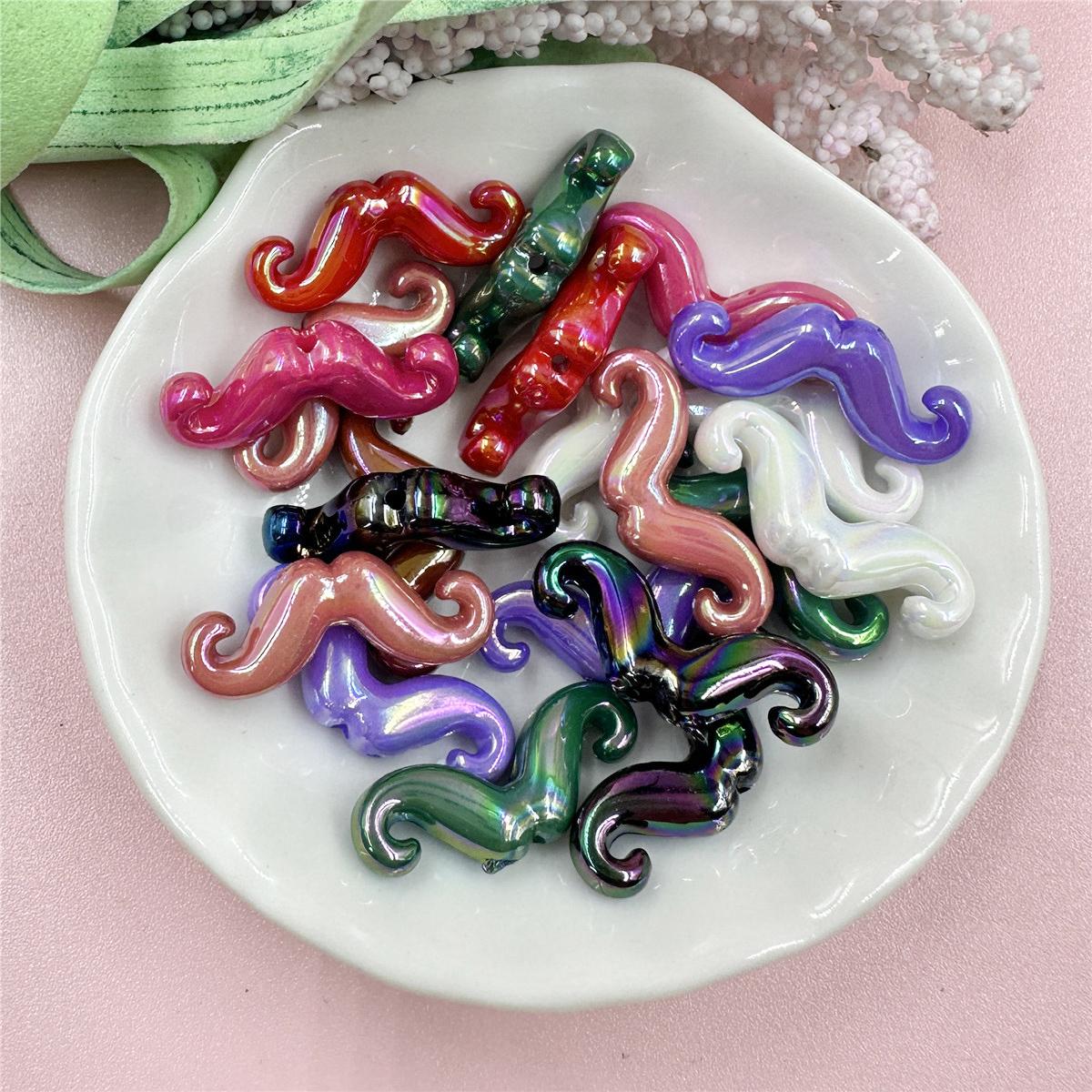 

20 шт 9,1*23,6 мм цветные акриловые бусины для бороды, аксессуары для украшений ручной работы разноцветный