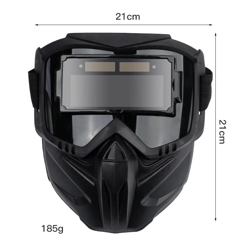 Auto Darkening Welding Glasses Work Protective Equipment Face Protector Adjustable Band Impact Resistant Welder Mask Face Cover Welding mask