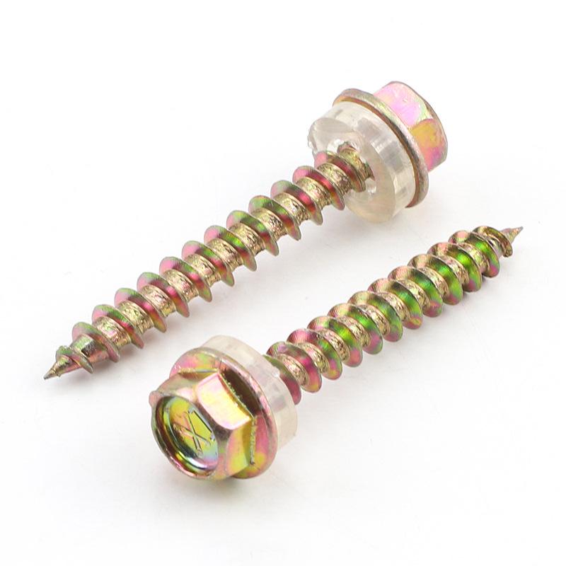 Zinc-Plated Hexagonal Head Self-Drilling Wood Screw Set
