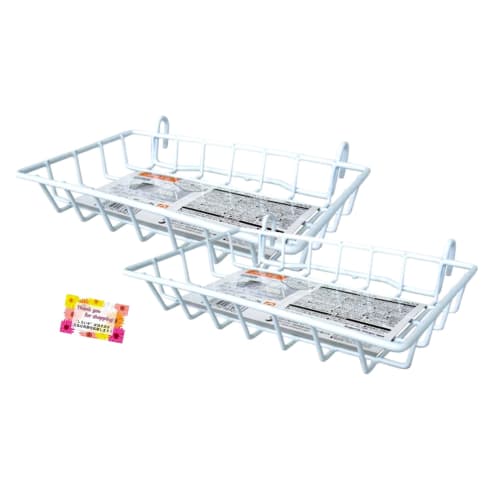 

Hang it on a wire mesh! This C-shaped hanger rack is perfect for wall-mounted storage of small items in the kitchen, living room, bathroom, or even as