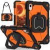 For Lenovo Tab Idea 11/Xiaoxin Pad 2025 11inch 360 Rotating Stand Case Color-blocking with Handle and Pen Holder&Shoulder Belt