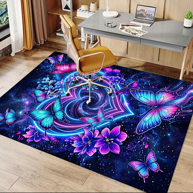 1PC Butterfly Heart Non-Slip Floor carpet, Office, family, bedroom, Studio - Large Area Rug, Vibrant Colors, Longlasting Material-X448