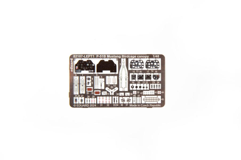 Eduard 1/48 Profipack P-51B Mustang with Standard Canopy, Plastic Model, EDU82107