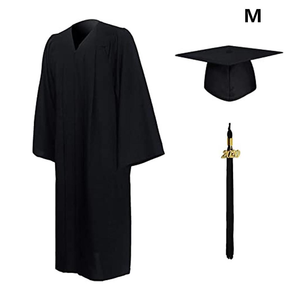 Grad University Graduation Gown Set Mortarboard Hat Bling Removable Tassel 2023 Happy Graduation