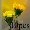 [Vibrant Yellow] Battery-Powered Tulip Light Bulbs | Vibrant Yellow & Orange | Durable Plastic | Realistic Flower Design |Home Decor,Party Decorations