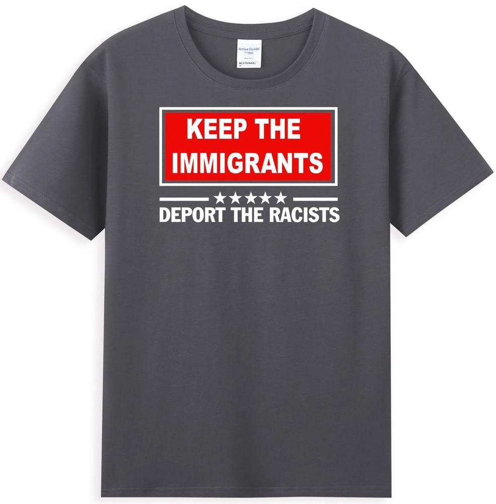 Halte den Einwanderer Deportiere den Rassisten Slogan Unisex T-Shirt